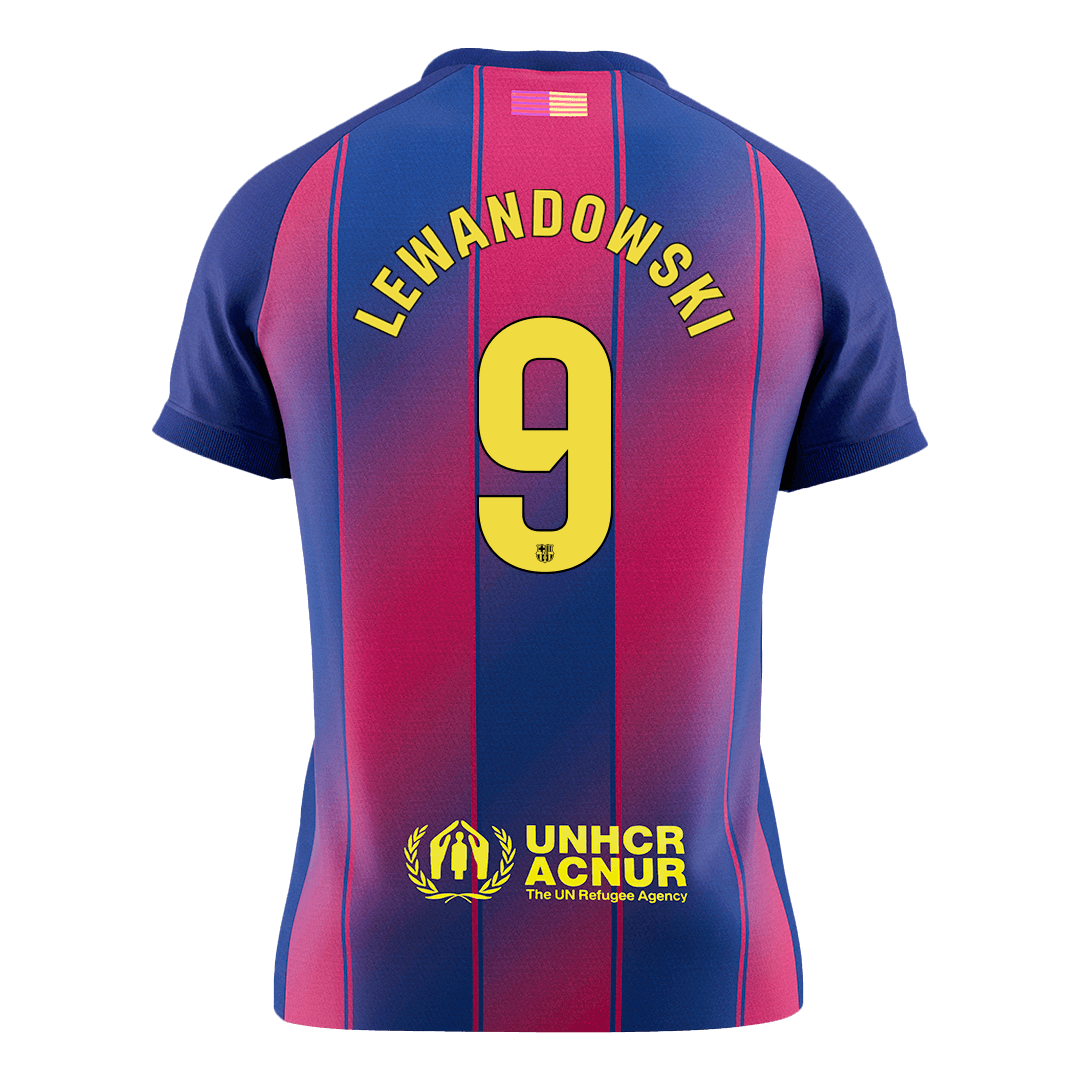 LEWANDOWSKI #9 Barcelona Tröja 2025/26 Hemma Premium Röd & Blå