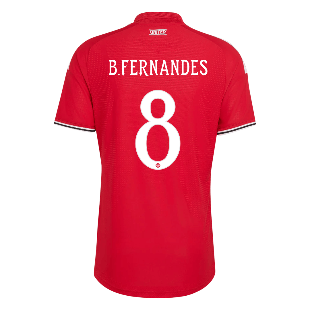Manchester United Tröja B. FERNANDES #8 2026/27 Hemma Autentisk Röd - UCL