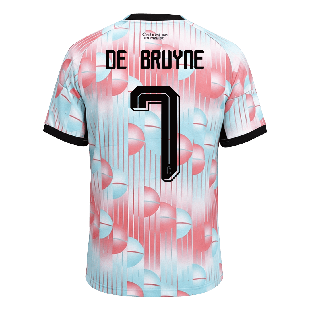 Belgien Tröja DE BRUYNE #7 2026 Borta Blue&Pink
