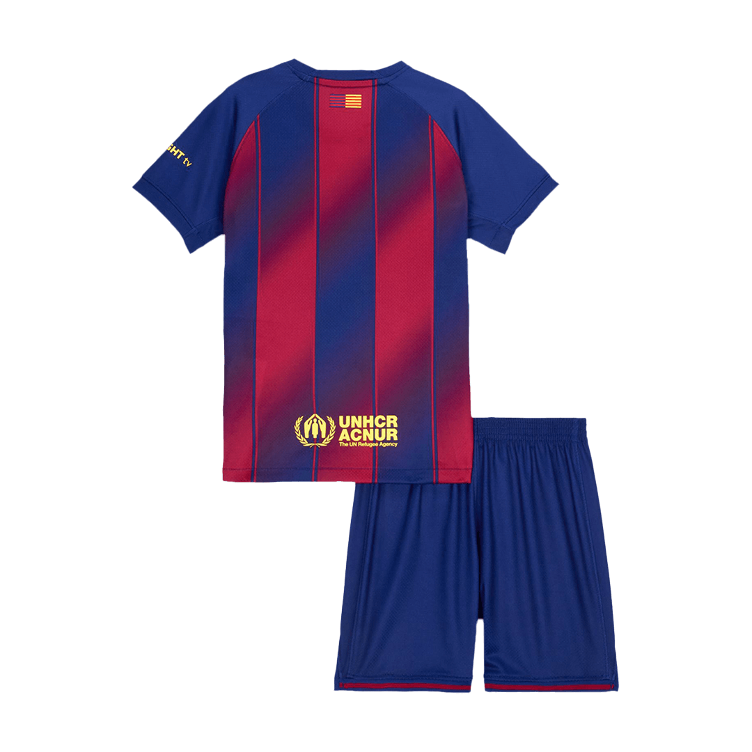 Barcelona Tröja 2025/26 Hemma Röd & Blå Barn Premium