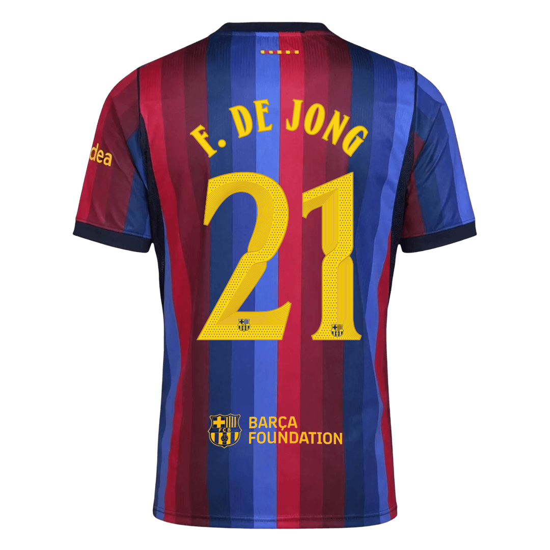 Barcelona Tröja F. DE JONG #21 2026/27 Hemma Blue&Garnet - UCL