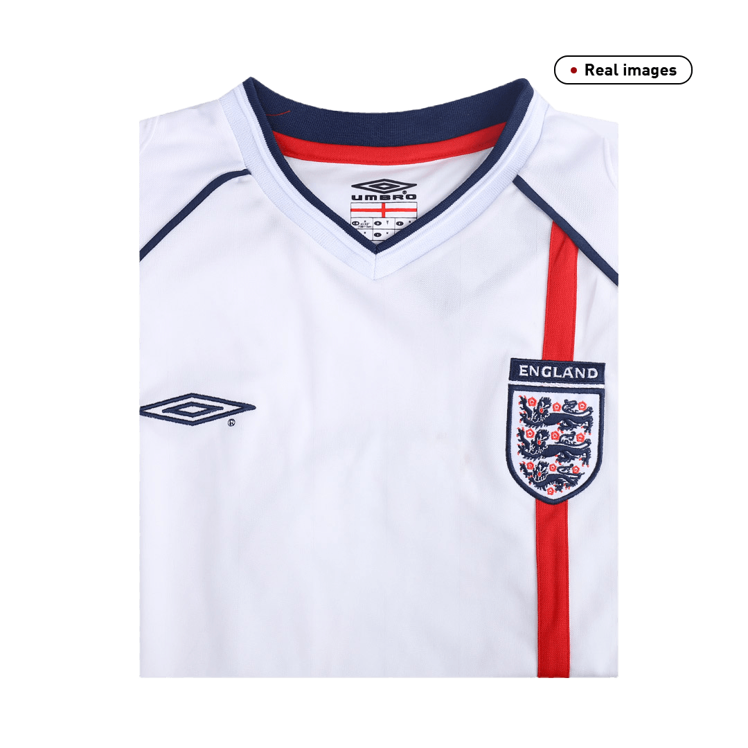 SCHOLES #8 England Hemmatröja 2002 Retro Tröja
Vit