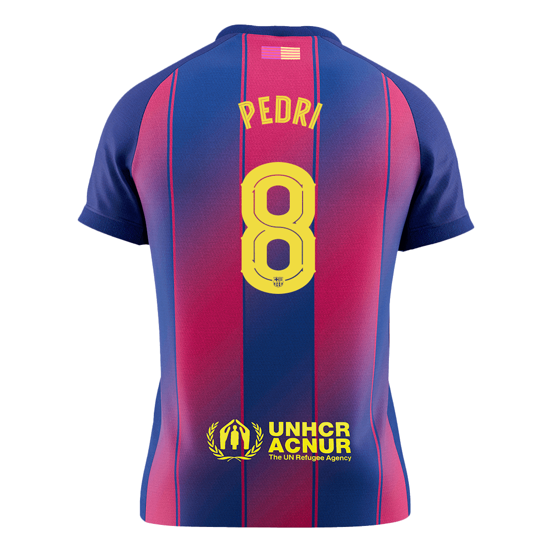 PEDRI #8 Barcelona Tröja 2025/26 Hemma Premium Röd & Blå - UCL
