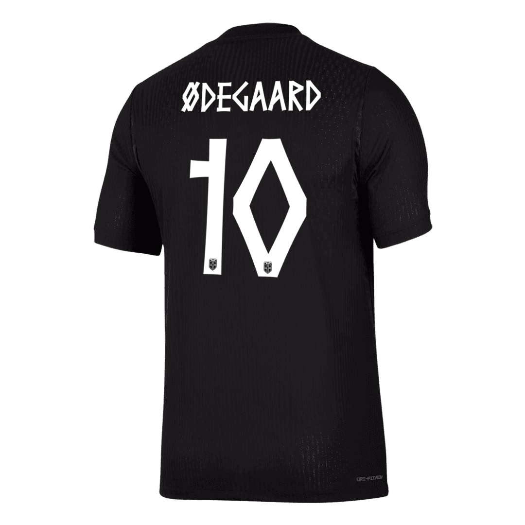 Norge Tröja ØDEGAARD #10 2026 Borta Autentisk Svart