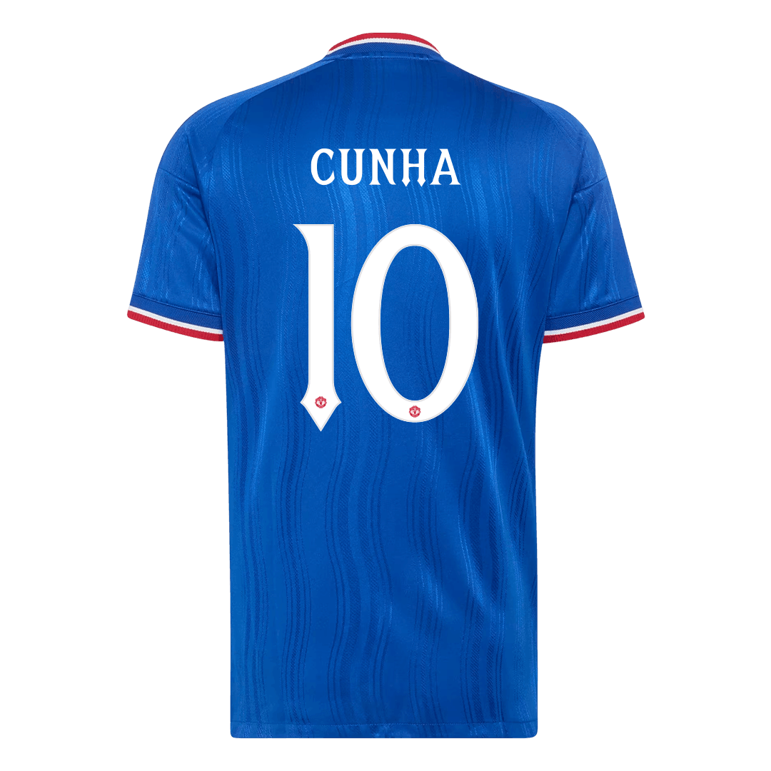 Manchester United Tröja CUNHA #10 2026/27 Borta Autentisk Blå - UCL