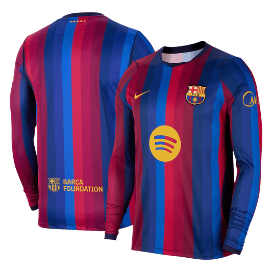 Barcelona Tröja 2026/27 Hemma Långärmad Röd & Blå-1