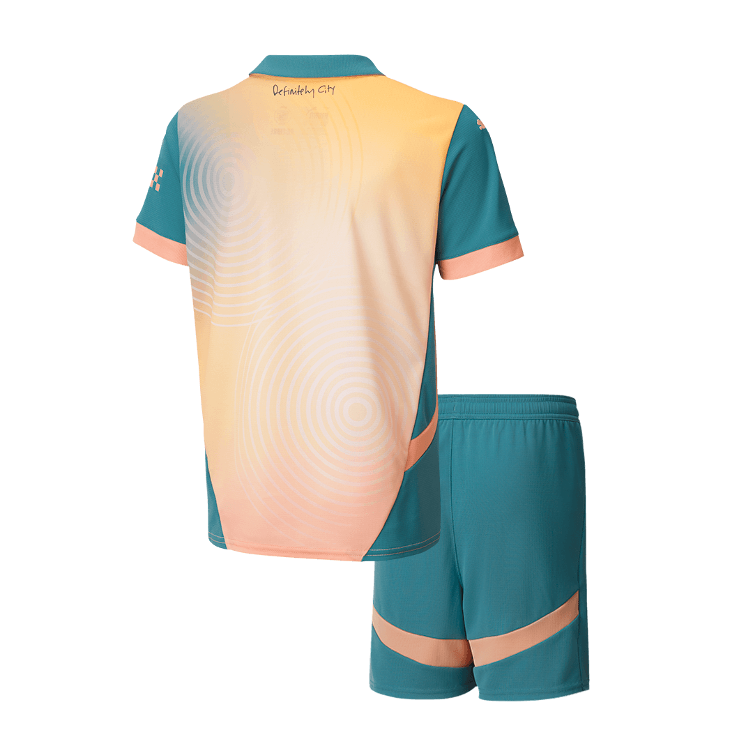 Manchester City Tröja 2024/25 Fourth Away Blå Barn - Definitely City