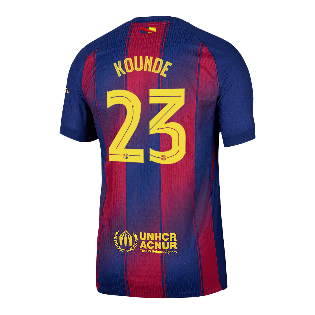 Barcelona Tröja KOUNDE #23 2025/26 Hemma Röd & Blå - UCL