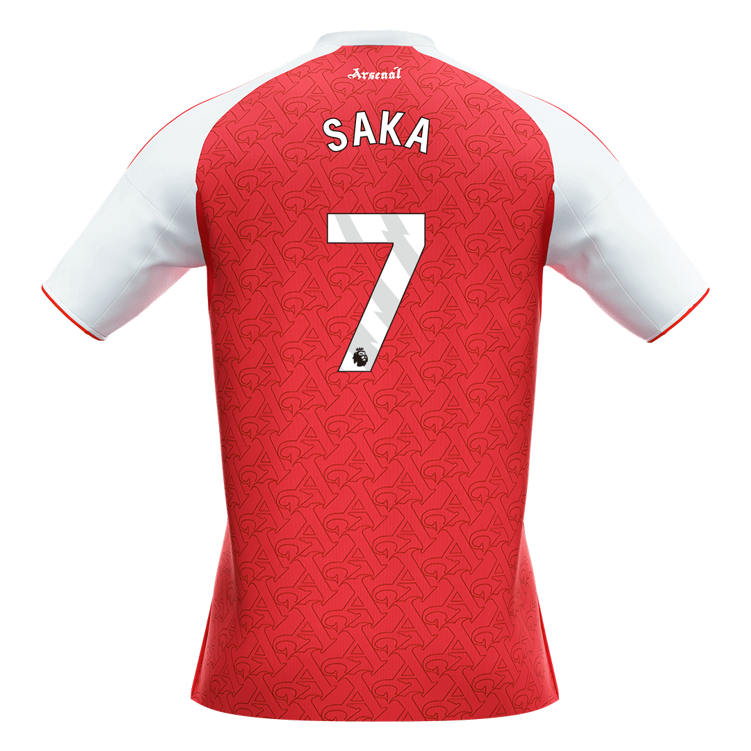 SAKA #7 Arsenal Tröja 2025/26 Hemma Premium Röd