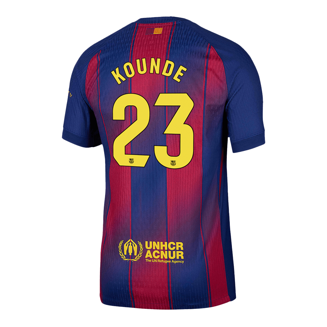 Barcelona Tröja KOUNDE #23 2025/26 Hemma Röd & Blå