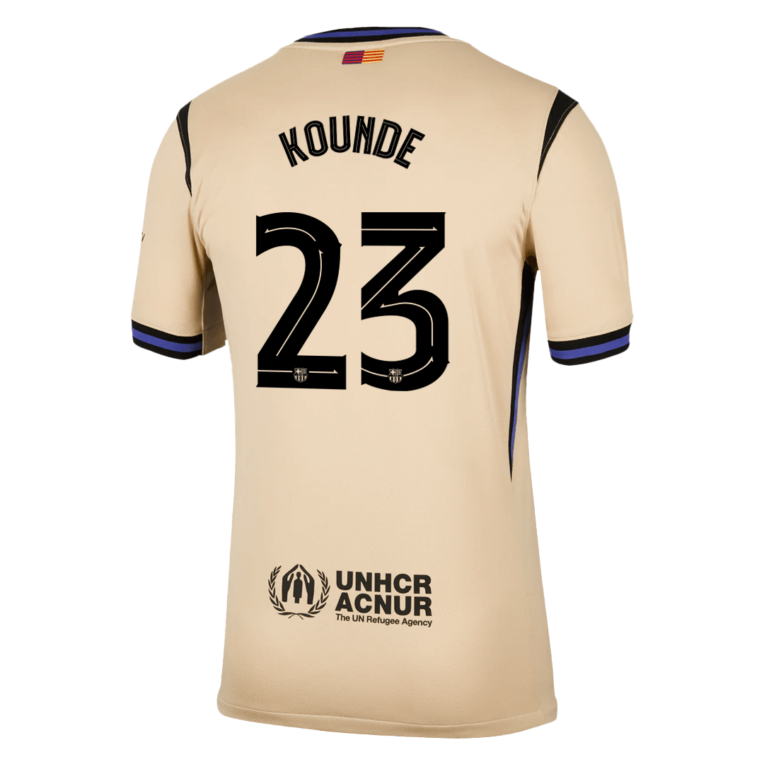 Barcelona Tröja KOUNDE #23 2025/26 Borta Gul - UCL