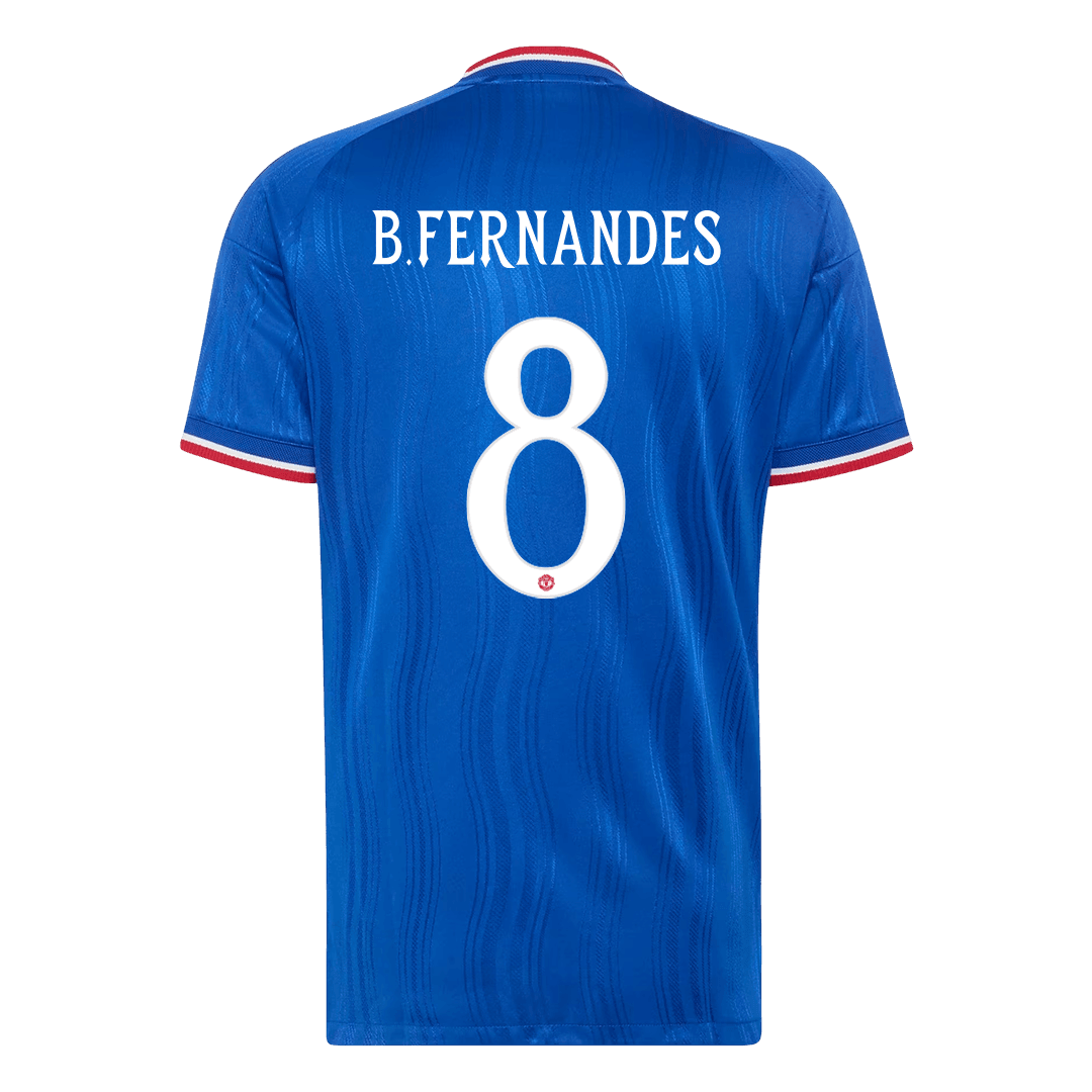 Manchester United Tröja B. FERNANDES #8 2026/27 Borta Autentisk Blå - UCL