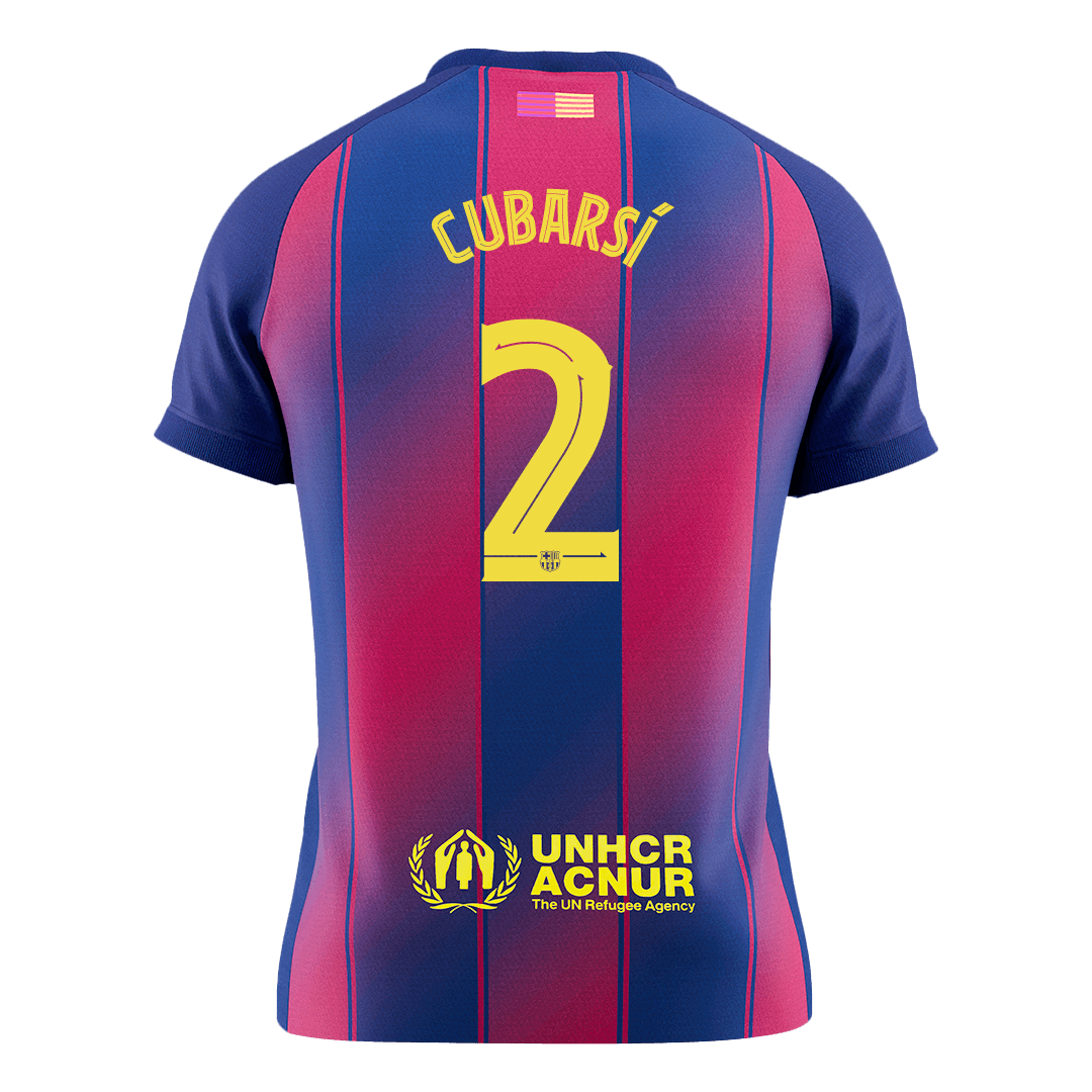 CUBARSÍ #2 Barcelona Tröja 2025/26 Hemma Premium Röd & Blå - UCL