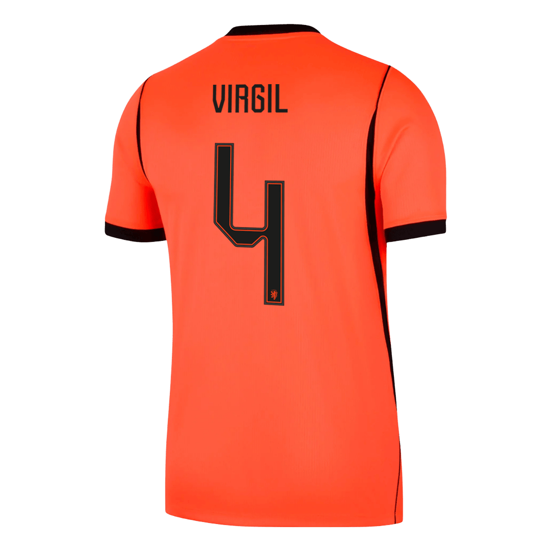 Nederländerna Tröja VIRGIL #4 2026 Hemma Orange