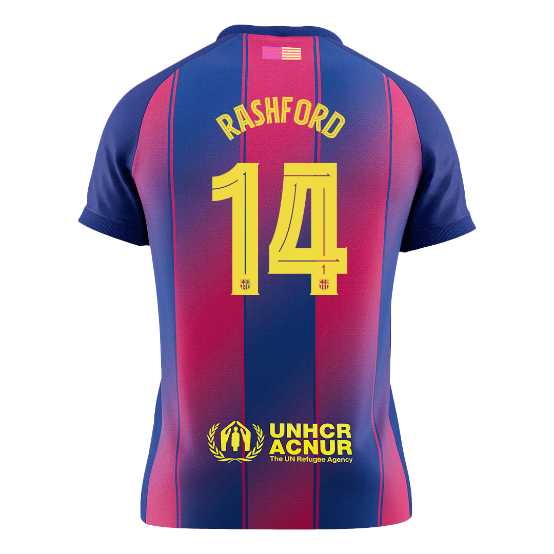 RASHFORD #14 Barcelona Tröja 2025/26 Hemma Premium Röd & Blå - UCL
