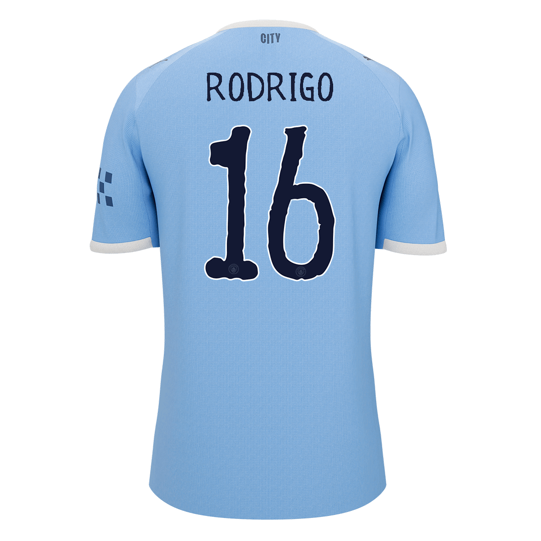 RODRIGO #16 Manchester City Tröja 2025/26 Hemma Premium Blå