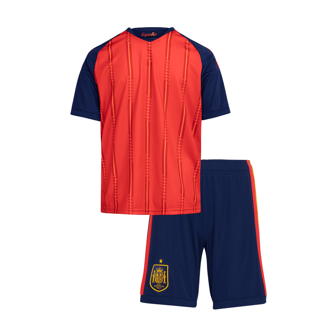 Spanien Tröja 2026 Hemma Röd Barn (2 Stjärnor)