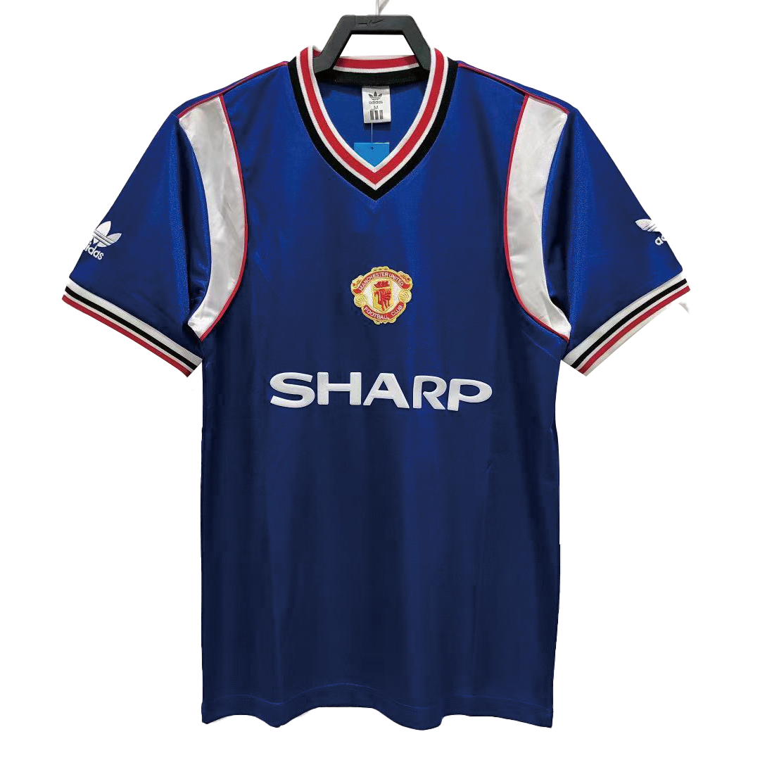 Manchester United Tredjetröja 1985 Retro Tröja
Blå