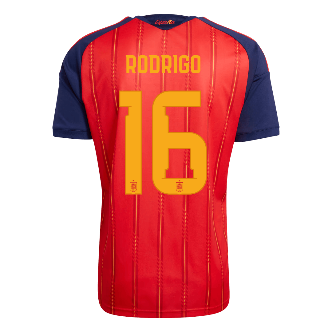 RODRIGO #16 Spanien Tröja 2026 Hemma Premium Röd