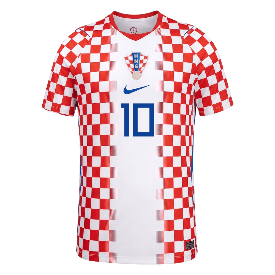 Kroatien Tröja MODRIĆ #10 2026 Hemma Röd & Vit