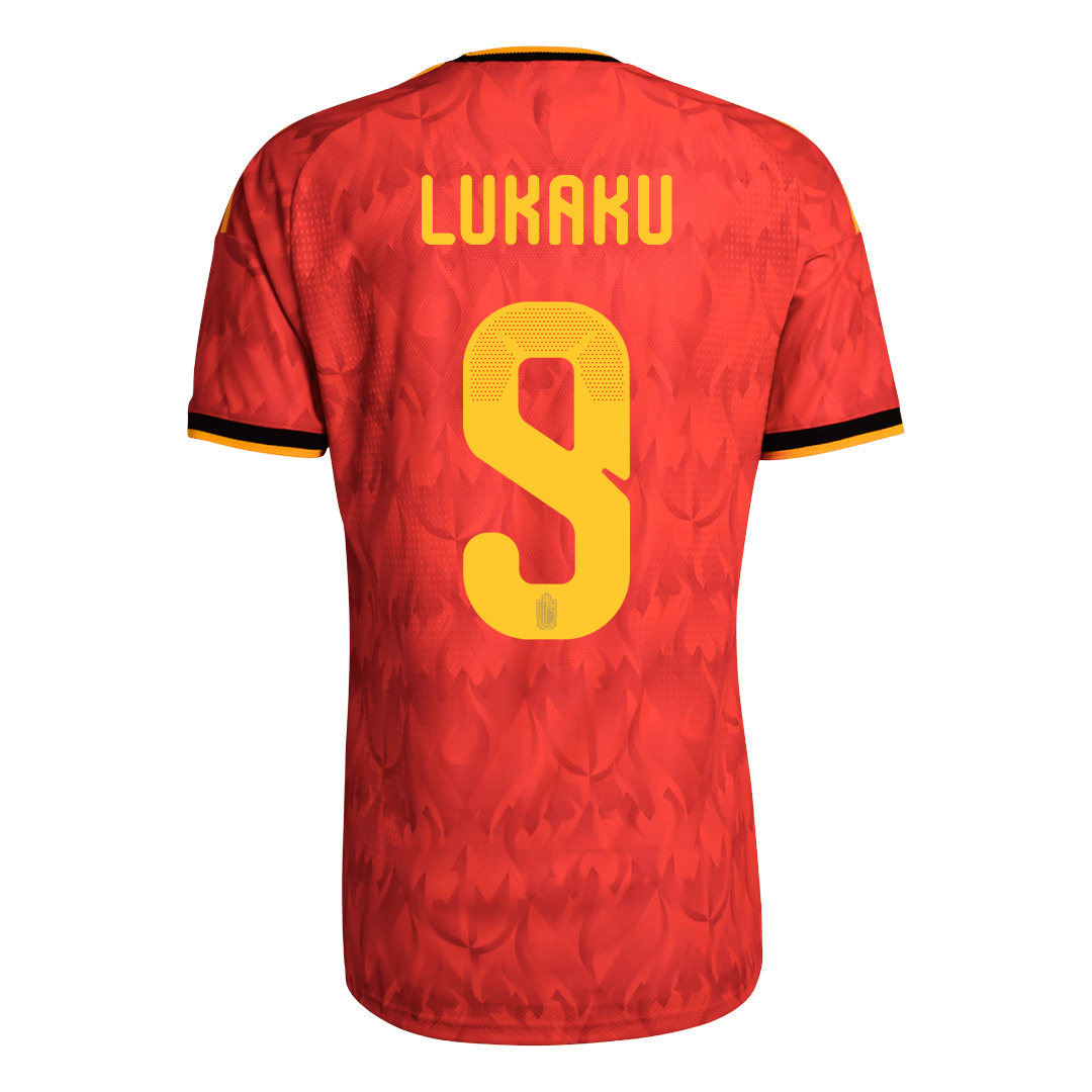 Belgien Tröja LUKAKU #9 2026 Hemma Autentisk Röd