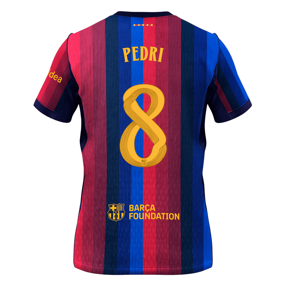 Barcelona Tröja PEDRI #8 2026/27 Hemma Blue&Garnet - UCL