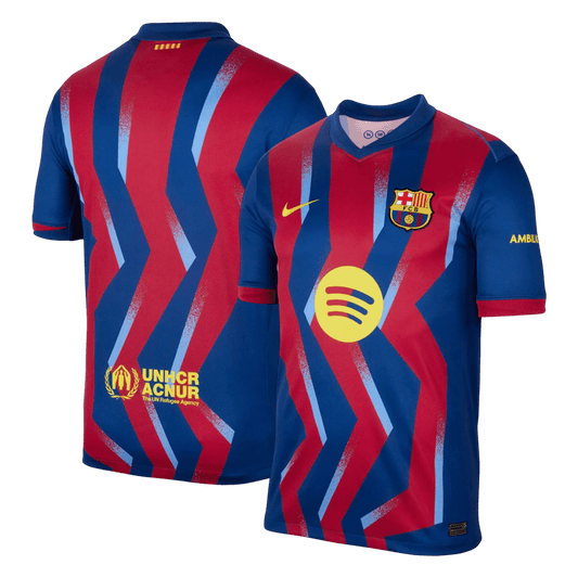 Barcelona Tröja 2025/26 Fourth Away Röd & Blå-1