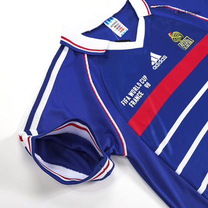 ZIDANE #10 Frankrike Hemmatröja 1998 Retro Tröja
 Blå-4