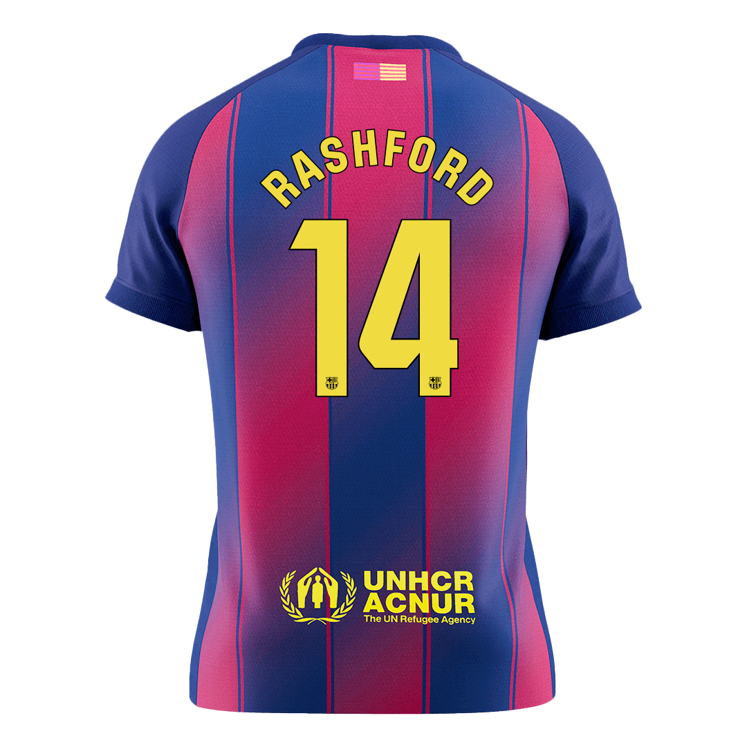 RASHFORD #14 Barcelona Tröja 2025/26 Hemma Premium Röd & Blå-9