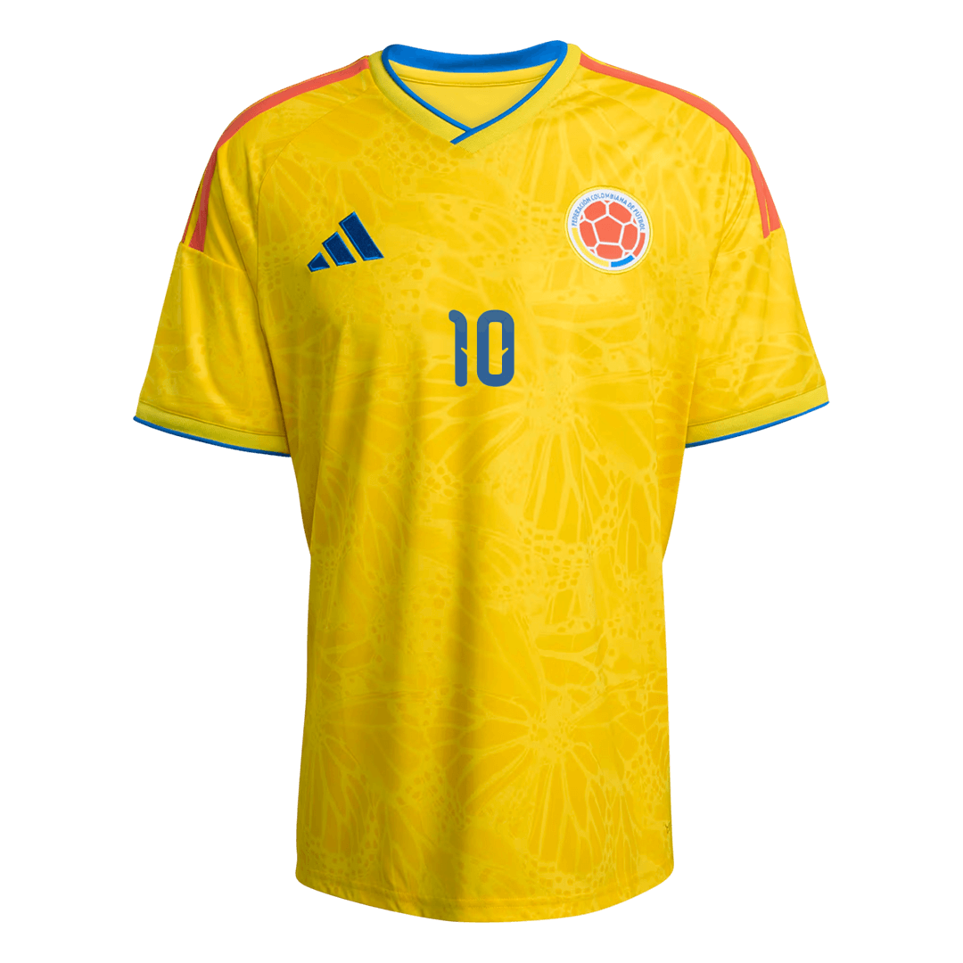 Colombia Tröja JAMES #10 2026 Hemma Gul-10