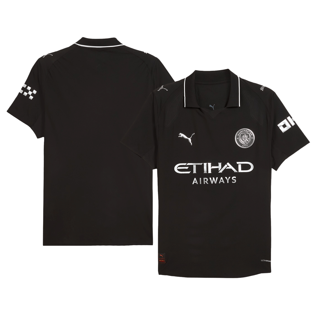Manchester City Tröja 2025/26 Borta Svart-4