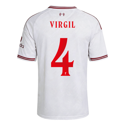 Liverpool Tröja VIRGIL #4 2026/27 Borta Vit - UCL-3
