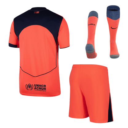 Barcelona Tröja Tredjeställ 2025/26 Orange-16