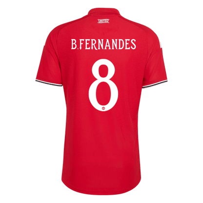 Manchester United Tröja B. FERNANDES #8 2026/27 Hemma Autentisk Röd - UCL-3