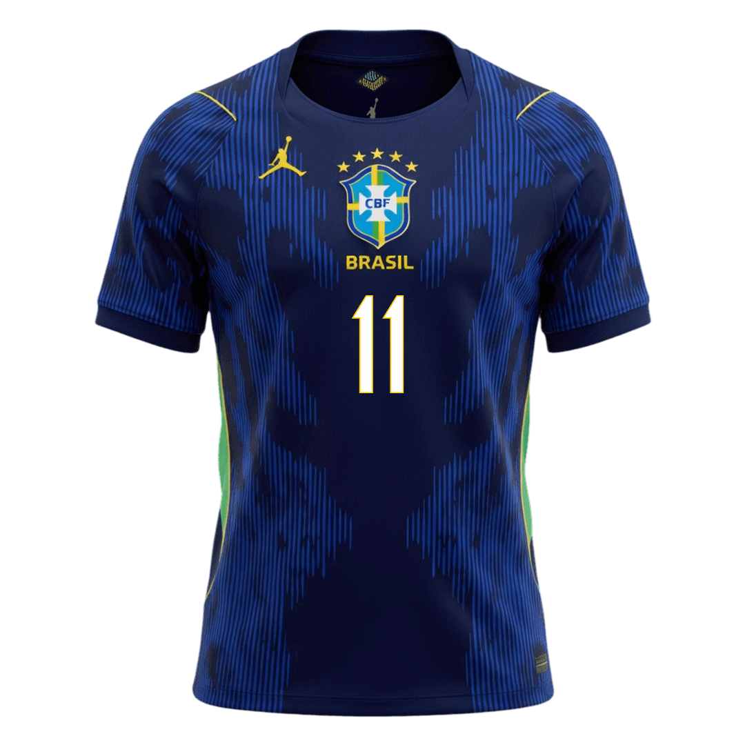 Brasilien Tröja RAPHINHA #11 2026 Borta Mörkblå