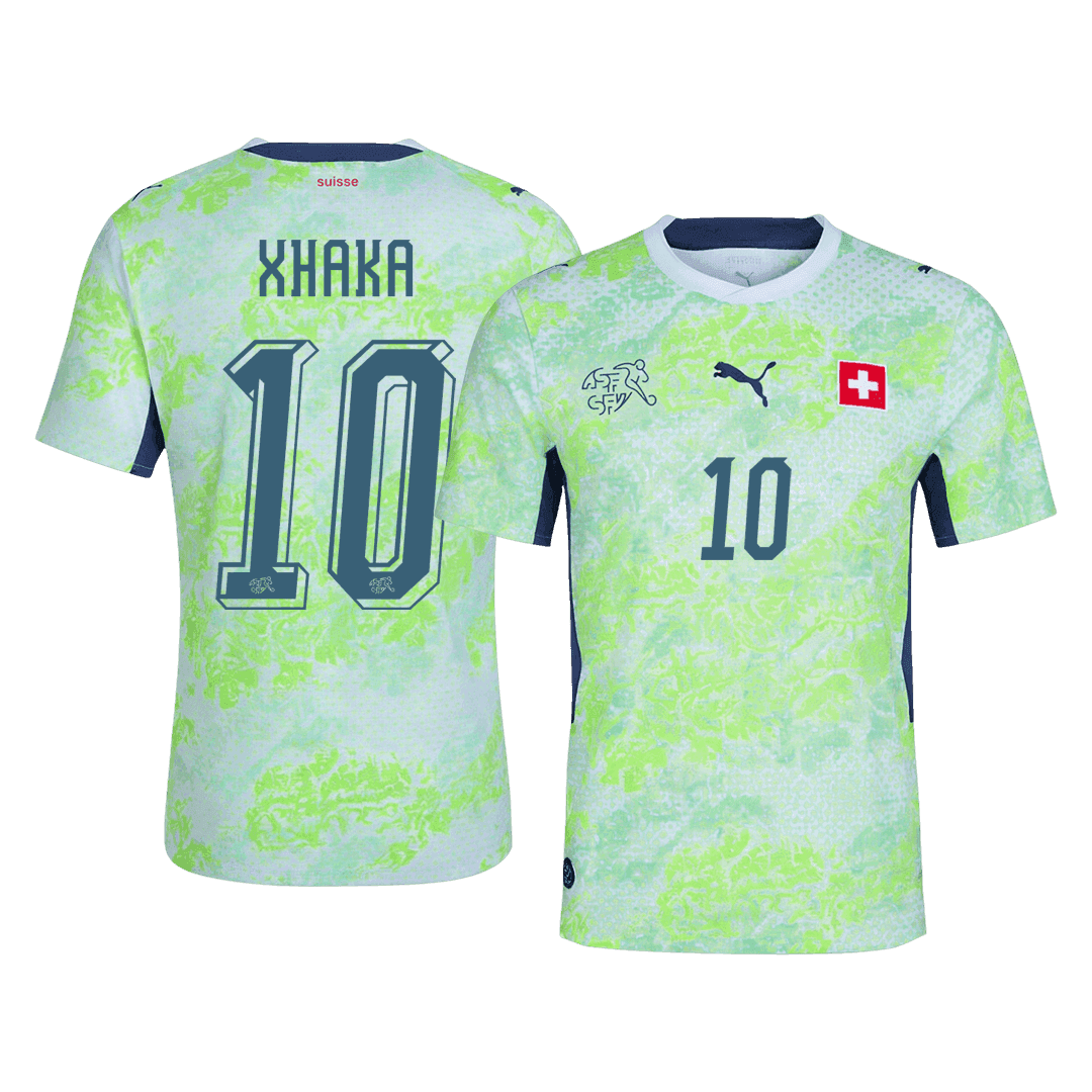 Schweiz Tröja XHAKA #10 2026 Borta Autentisk Grön