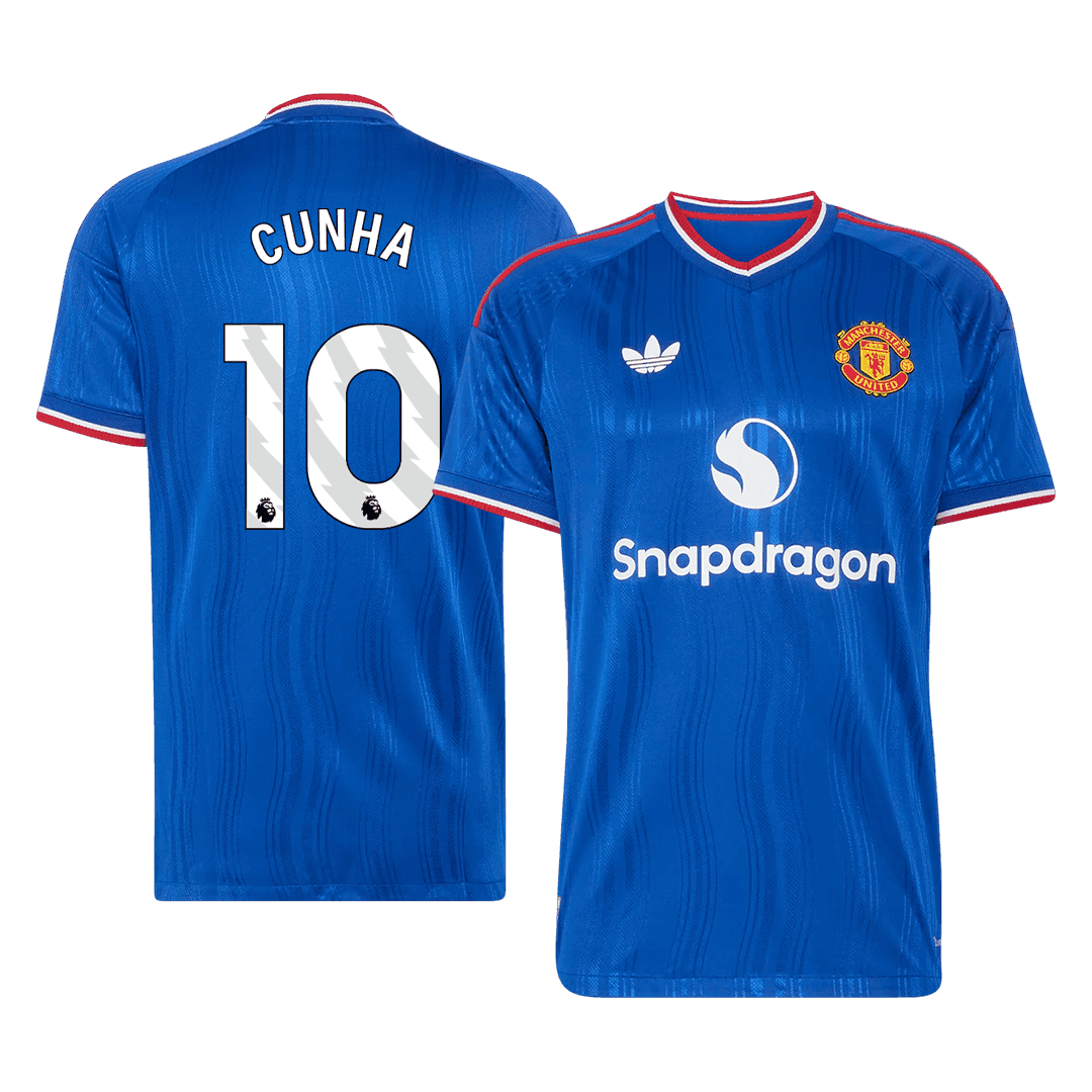 Manchester United Tröja CUNHA #10 2026/27 Borta Autentisk Blå