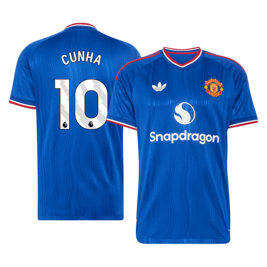 Manchester United Tröja CUNHA #10 2026/27 Borta Autentisk Blå