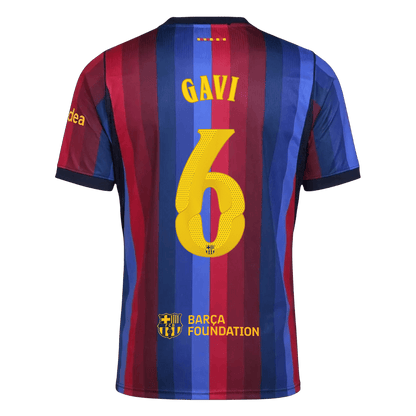 Barcelona Tröja GAVI #6 2026/27 Hemma Blue&Garnet - UCL-3