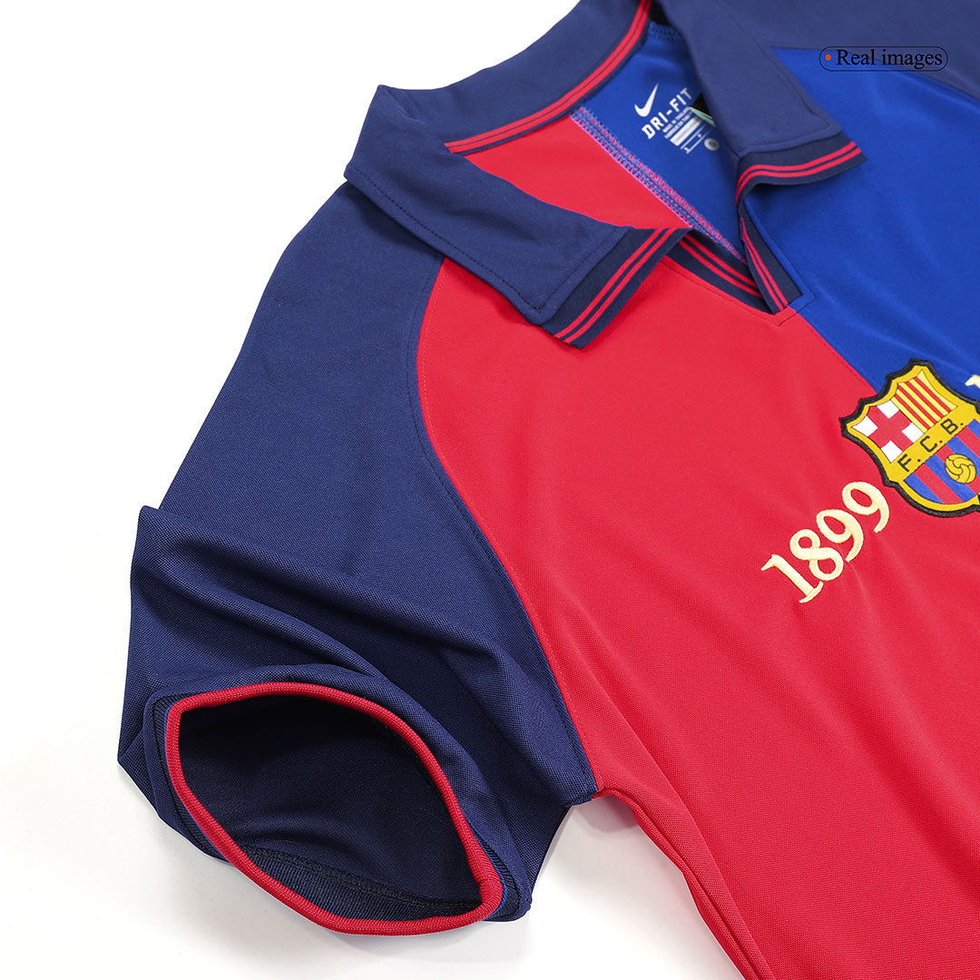 GUARDIOLA #4 Barcelona Hemmatröja 1999/00 Retro Tröja
 Röd & Blå - 100-årsjubileum