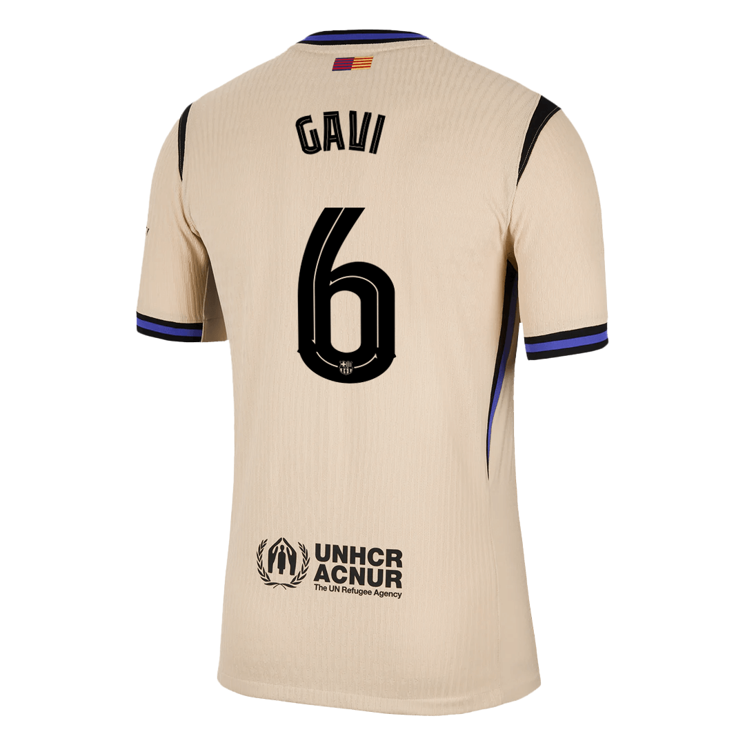 Barcelona Tröja GAVI #6 2025/26 Borta Gul - UCL