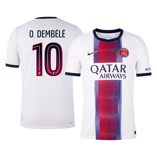 PSG Tröja O. DEMBÉLÉ #10 2026/27 Borta Autentisk Vit
