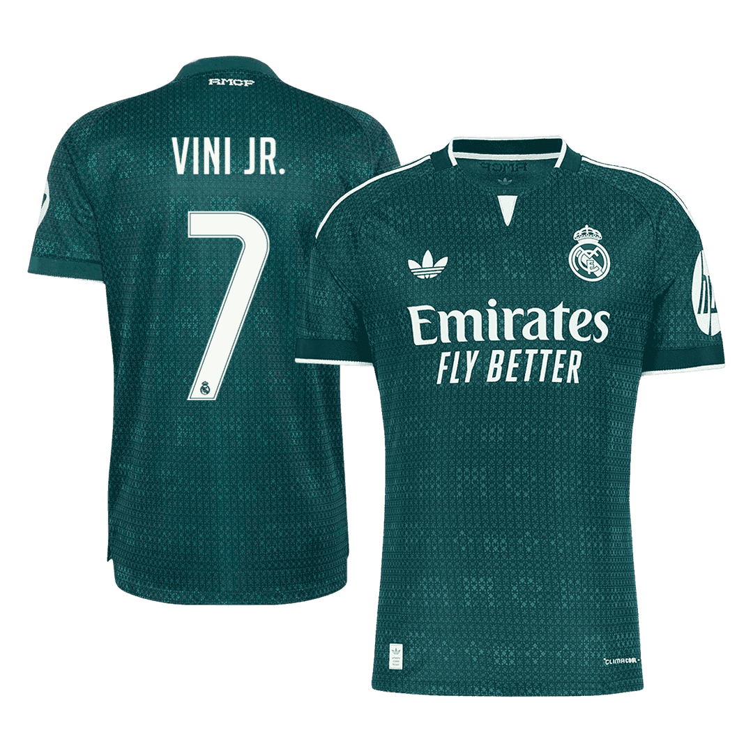 Real Madrid Tröja VINI JR. #7 2026/27 Borta Autentisk Grön