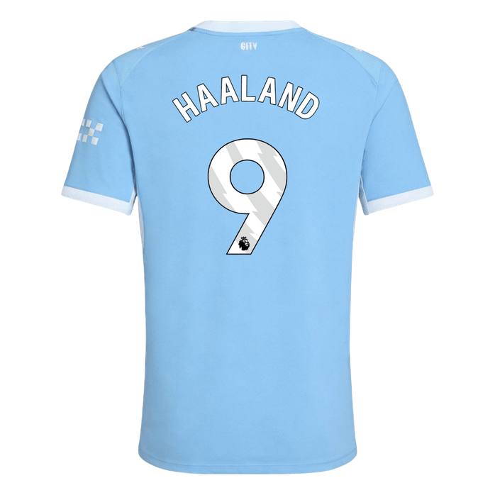 Manchester City Tröja HAALAND #9 2026/27 Hemma Autentisk Blå