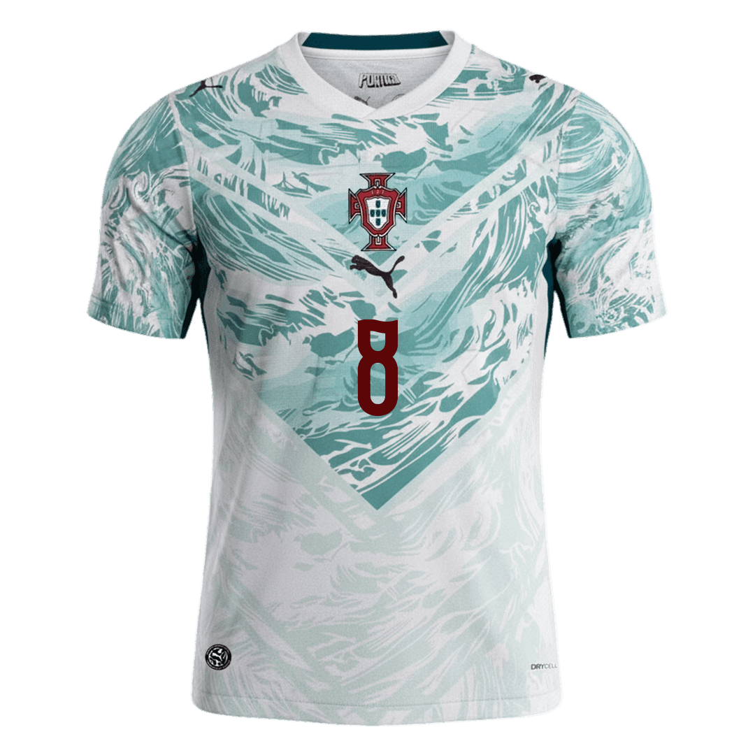 Portugal Tröja B.FERNANDES #8 2026 Borta White&Green-2