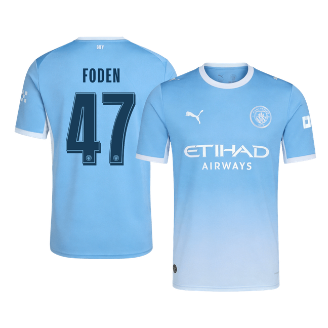 Manchester City Tröja FODEN #47 2026/27 Hemma Blå - UCL