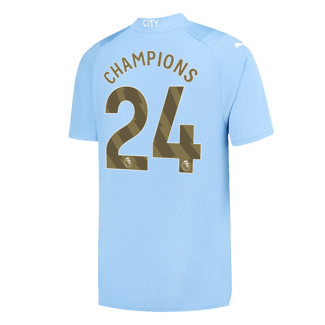 Manchester City Tröja CHAMPIONS #24 2023/24 Hemma Blå