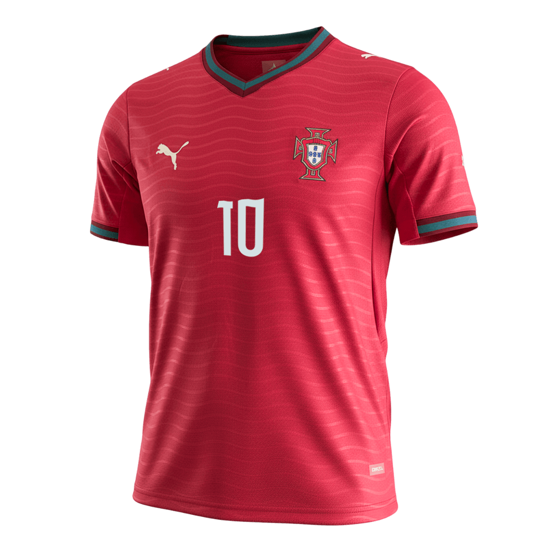 BERNARDO #10 Portugal Tröja 2026 Hemma Premium Röd-9
