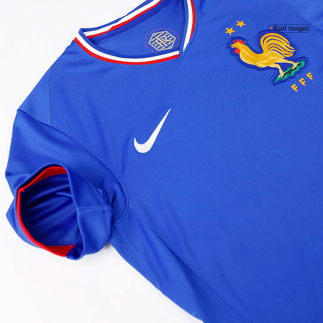 Frankrike Tröja CAMAVINGA #6 Euro 2024 Hemma Blå-3