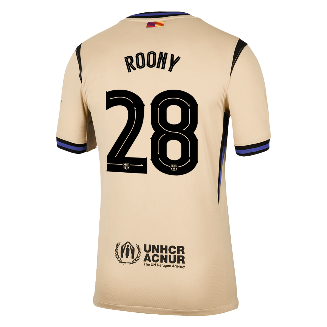 Barcelona Tröja ROONY #28 2025/26 Borta Gul-13